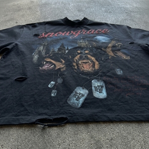 Snowgrace <b>Gothic</b> Rottweiler Print Oversized Men's T-<b>Shirt</b> Short Sleeve O-Neck Jersey Cotton Animal Pattern Design - Product Image 6