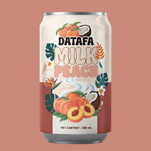 NUEVO Bebida Vegana Baja en Grasa con Sabor a Leche de Durazno y Coco, en Lata de Aluminio de 330ml, DATAFA, Etiqueta Privada Personalizada, ODM, OEM, Muestra Gratuita - Product Image 1
