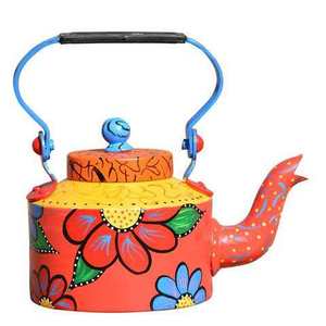 Bouilloire à thé en cuivre gravée motif floral, pot à café et à eau fait main, théière pour cuisine, restaurant, usage domestique et options cadeaux - Product Image 2