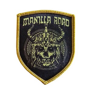 Manilla Road Patch thermocollant imprimé en 3D, motif Crâne de chauve-souris noir et rouge, forme irrégulière, applique en toile - Product Image 3