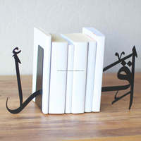 Art mural islamique décoratif de haute qualité décorations pour la maison en métal noir pour les cadeaux du Ramadan Allah et Mohammad serre-livres en métal