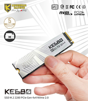 قرص صلب KINGSMAN KE680 بسعة 1 تيرابايت NVMe SSD M.2 PCIe Gen4 جديد بسرعة قراءة 7400 ميجابايت/ثانية للابتوب وأجهزة الألعاب متوافق مع PS5 بهيكل من سبائك الألومنيوم ضمان 5 سنوات