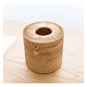 Caja de pañuelos de ratán hecha a mano con material de ratán natural para almacenamiento de pañuelos y decoración de mesa en el hogar, elaborada en Vietnam. - Product Image 2