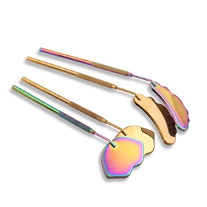Nuevas llegadas: Espejo de maquillaje con forma de corazón, con aumento, mango largo, herramientas de belleza para inspección de pestañas postizas Tegra - Product Image 3