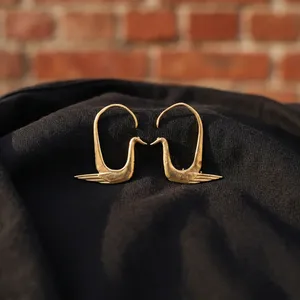 Intricate <b>Gold</b> Plated Brass Material Mandala Style Trendy Fashion <b>Hoop</b> Earrings in 12 Gram of <b>Hoop</b> Earrings for Sale Export - Product Image 3