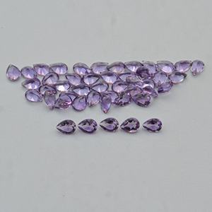 5x7mm naturel brésil améthyste à facettes poire coupe pierres précieuses en vrac fabrication de bijoux en gros AAA Grade non traité tiers - Product Image 4