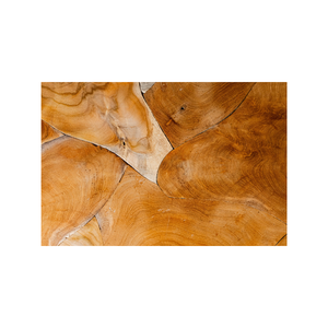 Mesa de Centro Única de Raíz de Teca Rústica con Grano de Madera Natural, Artesanía, Duradera, Hecha a Mano, con Tapa de Mármol, Mueble para Sala de Estar - Product Image 4