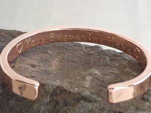 Bracelet manchette biseauté en cuivre pur fait main, en métal massif, bijou de guérison pour hommes et femmes, OEM - Product Image 6