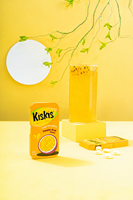 KisKis Bonbons à la menthe sans sucre saveur fruit de la passion, bonbons fruités en comprimés, boîte mince sans sucre pour une haleine fraîche