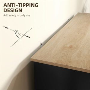 Mobile da Cucina in Legno Massello Stile Moderno, Armadio Multifunzionale con Pannelli in Compensato e Melamina, Arredamento per Soggiorno - Product Image 4