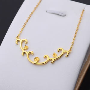 Collier pendentif simple multi-perles en argent S925 pour bijoux DIY avec 5-7 perles pour clavicule 300 - Product Image 2