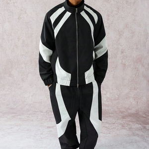 Conjunto Deportivo Ligero para Hombre, 100% Nailon, con Logotipo Personalizado, Bloques de Color, Chaqueta Cortavientos, Pantalones Deportivos, Sudadera con Capucha, Fabricante de Ropa Urbana, MOQ Bajo - Product Image 3