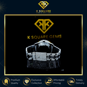 Reloj de Lujo con Cristal de Zafiro, Resistente al Agua 3 Metros, Unisex, Caja de Aleación de Acero Inoxidable, Cuarzo Automático, Correa con Diamantes Moissanite - Product Image 5