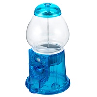 Distributeur de bonbons en forme de machine à boules de gomme bleu translucide de 11 pouces Kwang Hsieh, décoration rétro pour la maison, cadeau de fête, tirelire, vente en gros OEM