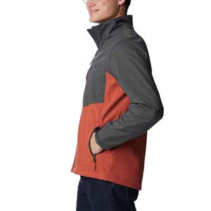 เสื้อแจ็คเก็ตผู้ชายแบบมีซิป คอตั้ง สไตล์ลำลอง สำหรับฤดูใบไม้ร่วง ผลิตจากผ้าโพลีเอสเตอร์ ทรงปกติ ดีไซน์การตัดเย็บแบบคัลเลอร์บล็อกกิ้ง - Product Image 4