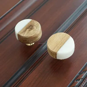Chất lượng tốt nhất sang trọng handmade gỗ nhựa knobs mặt hàng bằng gỗ tự nhiên đá & tay nắm cửa phần cứng Phụ kiện sản xuất tại Ấn Độ - Product Image 5