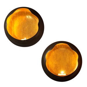Nordic Style Handmade Iron Art Wall Mounted Tea Light Holder Decorative Gold Foil Circular <b>Candle</b> <b>Sconce</b> for Wedding Events - Product Image 1
