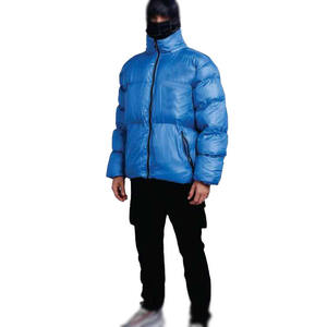 Veste matelassée décontractée pour homme avec col montant et fermeture éclair, imprimé animalier/dessin animé sur toute la surface, pour l'automne - Product Image 2