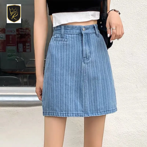 Winter Fashion Wear Women's Denim Skirt Button Customized Design Breathable Vintage Autumn/Winter High Quality - Product Image 6