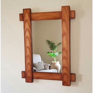 Modern Wooden Framed Wall <b>Mirror</b> Decorative Home Use Rectangle Shape Wood Frame Design - Product Image 1