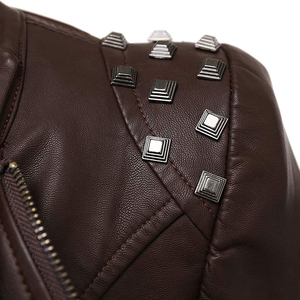 High Quality Women Outerwear Long Jackets Custom Wholesale Fashion Women <b>Coats</b> Motorcycle Cropped Ladies Leather Breathable - Product Image 3