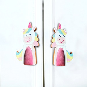Tiradores de Madera de Acacia Hechos a Mano, Tiradores de Cajones Infantiles de Madera Natural con Diseño de Unicornio, Tiradores de Cómodas, Tiradores de Armarios de Cocina - Product Image 1