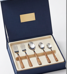 Ensemble de couverts minimalistes avec manche en bois, en acier inoxydable, passe au lave-vaisselle, pour la vaisselle de mariage - Product Image 6