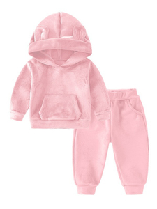 Conjunto Deportivo de 2 Piezas para Niños, 100% Algodón, Sudadera con Capucha y Pantalones Deportivos con Cintura Elástica para Invierno - Product Image 6