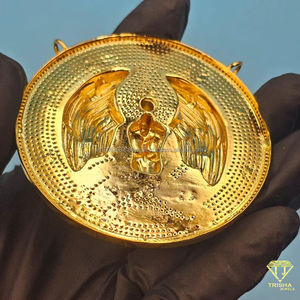 Colgante Medallón Makaveli Angel Wing Warrior con Rubíes y Diamantes, Pieza de Alta Gama Estilo Hip Hop - Product Image 6