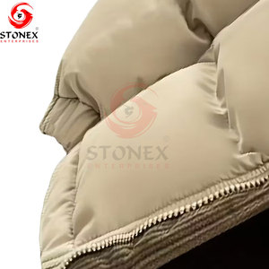 Chaqueta acolchada con cuello alto para hombre, ligera, cálida, aislante, informal, con cremallera, para invierno, para actividades al aire libre. - Product Image 3
