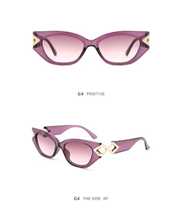 Trendy Brand Luxury Designer Cat Eye Thick Frames Candy Colors Sun Glasses Fashion <b>Retro</b> Big Women <b>Sunglasses</b> 2025 Custom Logo - Product Image 5