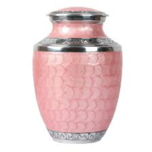 Handcrafted <b>Red</b> Brass Cremation Urn For Human Ashes Adult Elegant Gold Floral Band Decorative Funeral Memorial Urn For Burial - Product Image 5