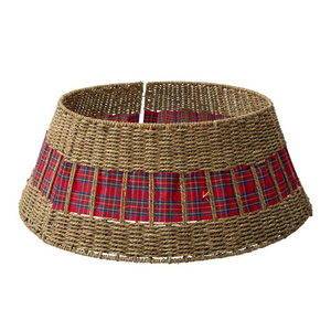 Jupe de sapin de Noël tressée en jacinthe d'eau, jonc de mer et rotin, écologique, pour décoration intérieure, cadeau de Noël - Product Image 4