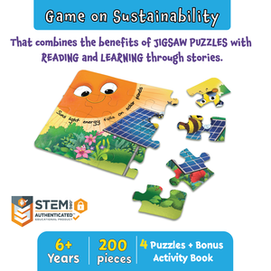 Ensemble de puzzles solaires personnalisés avec 4 puzzles et 1 livre d'activités (200 pièces) - Product Image 6