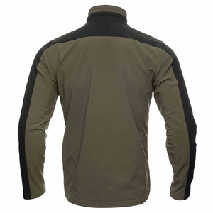 Chaqueta Softshell Verde Oliva para Hombre con Cierre de Cremallera, Cuello Alto, Resistente al Viento, Estilo Casual, para Otoño, de Poliéster y Nailon - Product Image 4