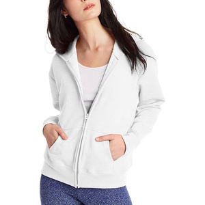 Sweats à capuche zippés pour femmes en matière douce, disponibles dans toutes les couleurs, personnalisez votre propre design, prix de gros, sweats à capuche haute visibilité pour femmes - Product Image 1