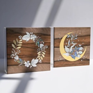Luxury Design Square <b>Acrylic</b> Chocolate <b>Box</b> Mop Inlay Wooden <b>Lid</b> Arabian Style Eco-Friendly Flexible Ramadan Eid Gift Handcrafted - Product Image 2