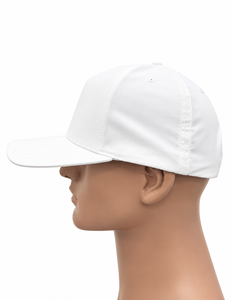 Casquette de golf respirante à 5 panneaux, blanche, avec visière incurvée, fermeture snapback, unisexe, décontractée, pour les activités de plein air printemps-été - Product Image 4