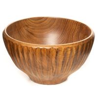 Bol en bois d'acacia naturel de qualité supérieure, grand bol en bois d'acacia, bol à salade à grain naturel, bol à fruits, bol de service