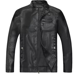 แจ็คเก็ตหนังวัวแท้สไตล์คาวบอยสำหรับผู้ชายพร้อมโลโก้สั่งทำ |   เสื้อแจ็คเก็ตสีดำระบายอากาศได้ดีพร้อมซิปปิด |   ผลิตในปากีสถาน ขายส่ง - Product Image 1