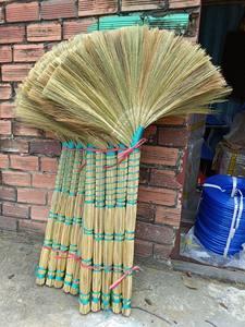 Vietnamese Handmade Natural Grass <b>Broom</b> for Household Floor Cleaning <b>with</b> <b>Wooden</b> <b>Handle</b> - Product Image 4