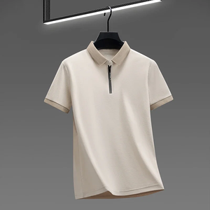 2026 New <b>Men's</b> Quarter Zip Polo <b>Shirt</b> <b>Cool</b> Breathable Fabric Short Sleeve Top <b>For</b> Office And Daily Activities - Product Image 2