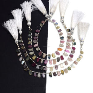 Lote al por mayor Natural Multi Sapphire 6 pulgadas 6X9 MM Beads Premium Smooth Slice Shape Gemstone Strand para hacer pulseras de joyería - Product Image 2