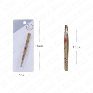 Pinzas de Cejas de Acero Inoxidable Dorado de Primera Calidad con Punta Inclinada, Recubrimiento en Polvo, Herramienta Profesional de Maquillaje y Belleza - Product Image 2