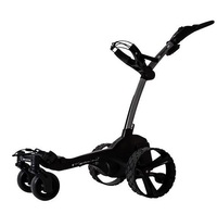 M-G-I Zip Navigator All Terrain Electric Golf Buggy 3 Roda Paduan Aluminium Ringan Model Dorong Warna Hitam