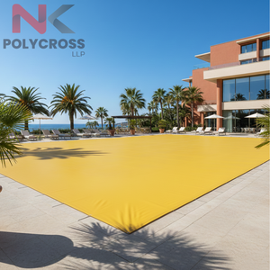 Bâche de piscine en polyéthylène haute résistance avec cordes et œillets pour un ajustement sécurisé, anti-poussière, résistante aux UV, couverture de sécurité pour piscine - Product Image 1