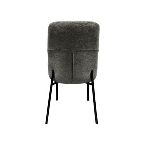 Ensemble de 2 chaises de salle à manger en tissu bouclé gris - Product Image 4