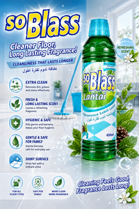 Nettoyant pour sols SoBlass, liquide, 450 ml, variante Ice Pine, détergent pour sols, écologique, solution de nettoyage ménager, vente en gros - Product Image 2
