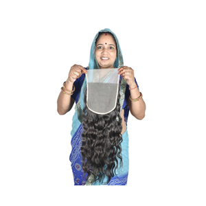 Usine directe de gros prix pas cher gamme brute de cheveux humains temple indien fermeture bouclés doux soyeux naturel fabricant à vendre - Product Image 1