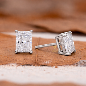 Pendientes de Diamantes de Laboratorio con Certificación IGI de 1ct, 2ct, 5ct, Oro Blanco Sólido de 10K, 14K, 18K, Juego de Pendientes con Diamantes de Laboratorio de Corte Radiante - Product Image 3